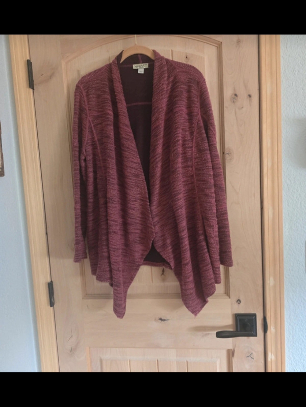 Cozy Open-Front Women's Sweater Cardigan - Maroon